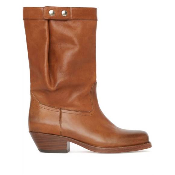 NEW ISABEL MARANT women's ademe leather boots in cognac - Picture 1 of 5